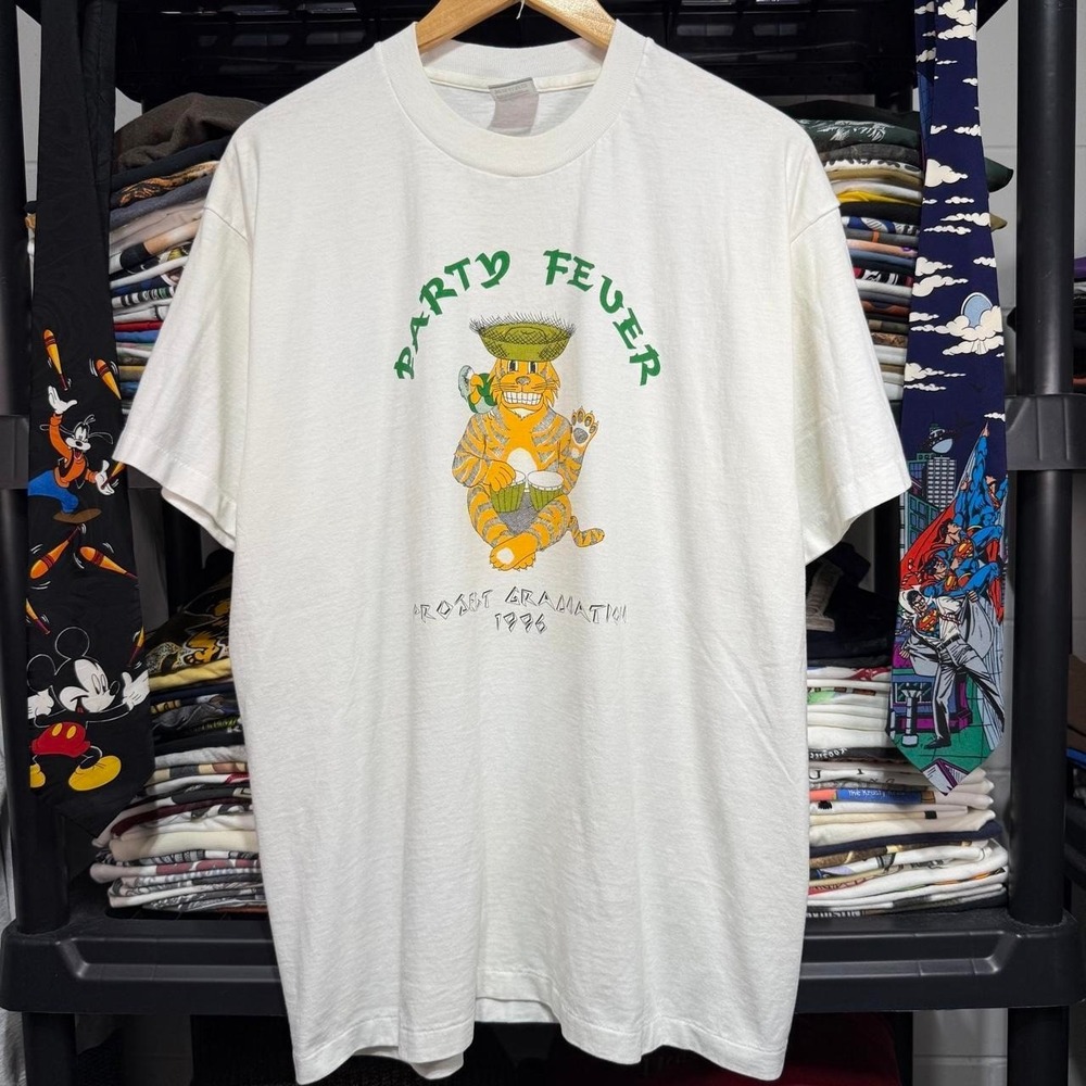 1996 LSU Party Fever white tee Size XL